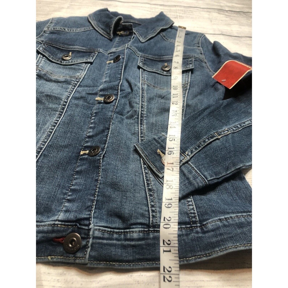 Wrangler Authentics Women’s Denim Jacket Long Sleeve Button Up Small Blue R6 - Picture 10 of 12